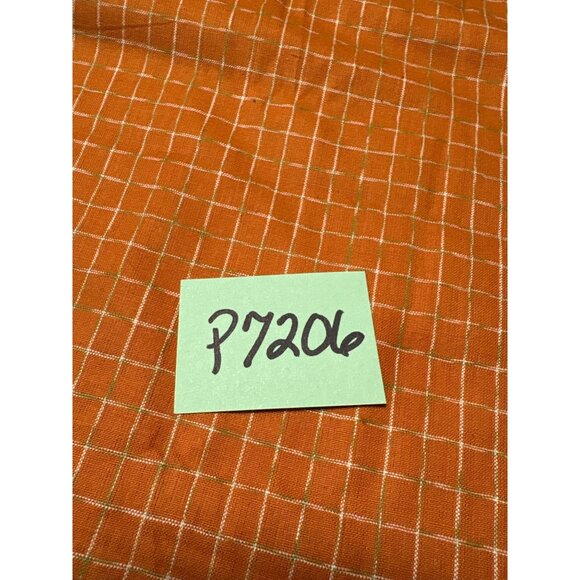 Orange Checkered Fabric Piece 16x32" Cotton Material for Sewing Crafts Quilting - Picture 7 of 7
